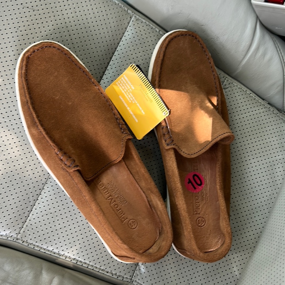 PIERO MASETTI LEATHER MOCCASIN SHOES SIZE 41 NWT